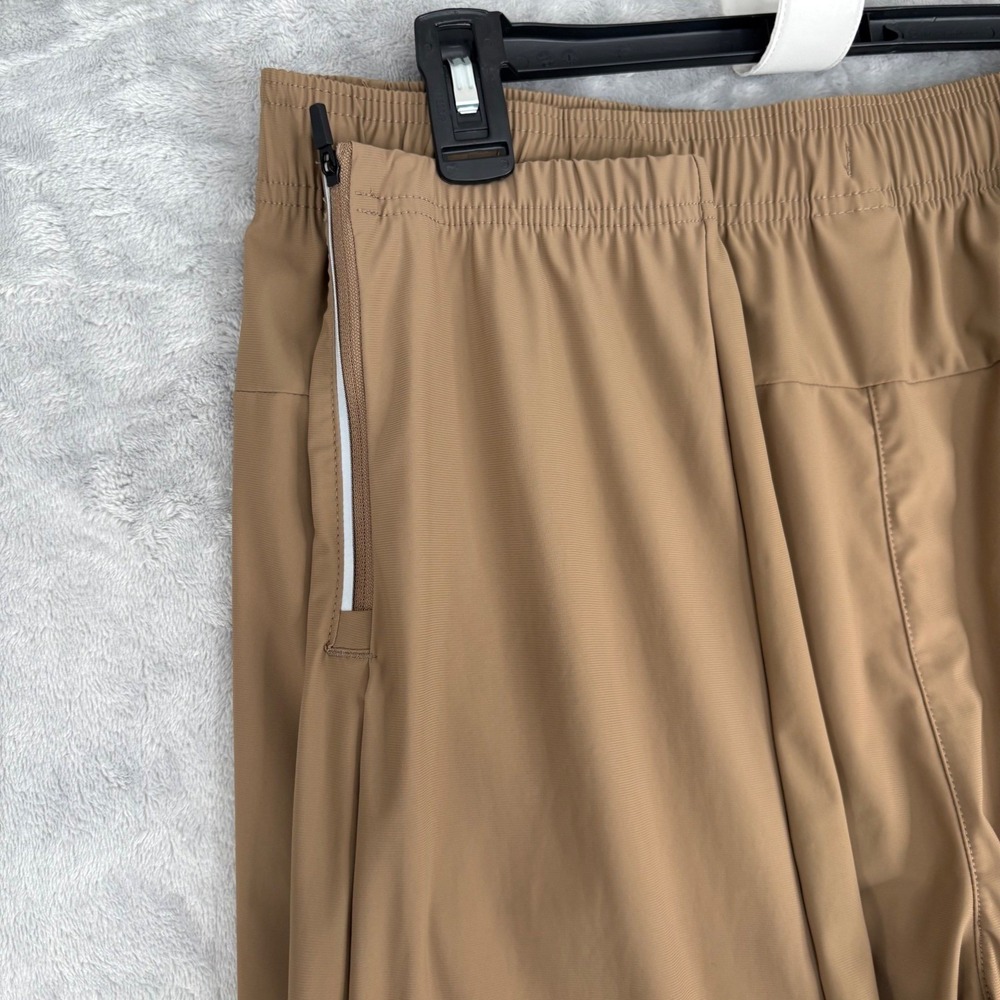 Reebok Tan Nylon Spandex Jogger Track Pants Mens Athletic Lounge Large - Picture 7 of 16